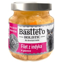 Filet z indyka w galarecie dla kotów BASTTETO HOLISTIC, 130g