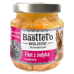 Filet z indyka w galarecie dla psów BASTTETO HOLISTIC, 130g
