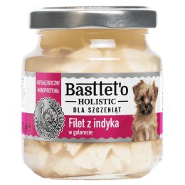 Filet z indyka w galarecie dla szczeniąt BASTTETO HOLISTIC, 130g