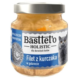 Filet z kurczaka w galarecie dla kotów BASTTETO HOLISTIC, 130g