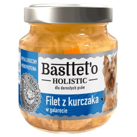 Filet z kurczaka w galarecie dla psów BASTTETO HOLISTIC, 130g