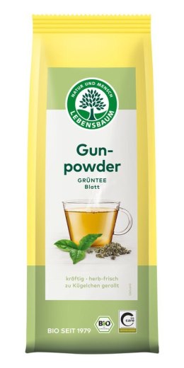 HERBATA ZIELONA LIŚCIASTA GUNPOWDER BIO 100 g - LEBENSBAUM