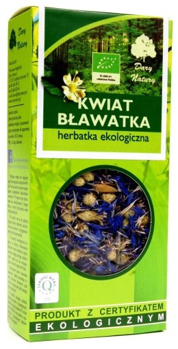 HERBATKA KWIAT BŁAWATKA BIO 25 g - DARY NATURY