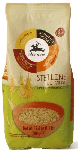 MAKARON (Z PŁASKURKI) GWIAZDKI DLA DZIECI OD 6 MIESIĄCA BIO 500 g - ALCE NERO