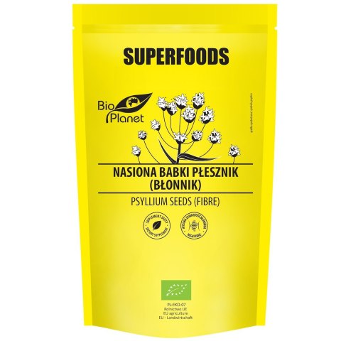 NASIONA BABKI PŁESZNIK (BŁONNIK) BIO 250 g - BIO PLANET SUPERFOODS