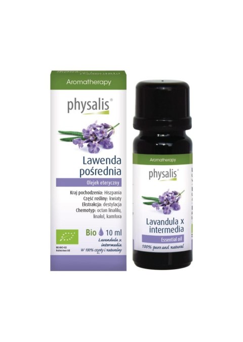 OLEJEK ETERYCZNY LAWENDA POŚREDNIA BIO 10 ml - PHYSALIS