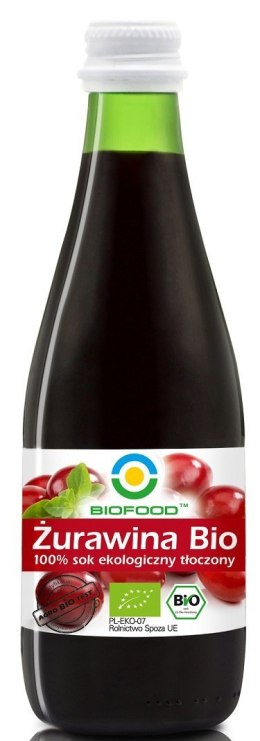 SOK Z ŻURAWINY NFC BEZGLUTENOWY BIO 300 ml - BIOFOOD