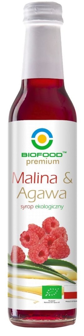 SYROP MALINA Z AGAWĄ BIO 250 ml - BIOFOOD