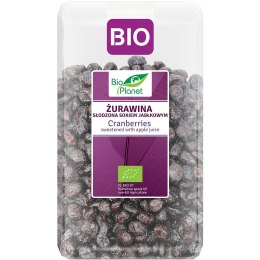 ŻURAWINA SŁODZONA SOKIEM JABŁKOWYM BIO 1 kg - BIO PLANET