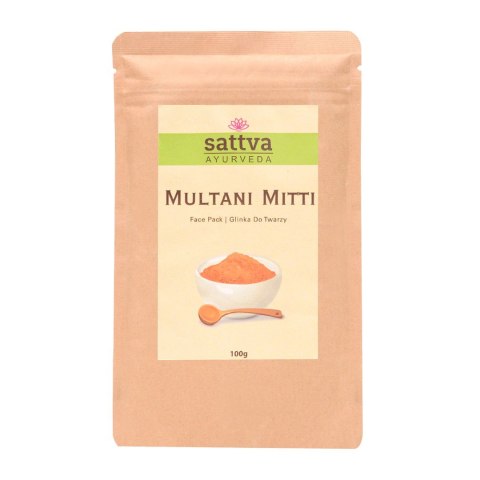 GLINKA KOSMETYCZNA DO TWARZY MULTANI MITTI 100 g - SATTVA