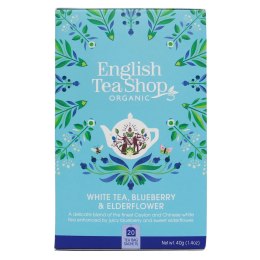 HERBATA BIAŁA Z CZARNYM BZEM I BORÓWKĄ BIO (20 x 2 g) 40 g - ENGLISH TEA SHOP ORGANIC
