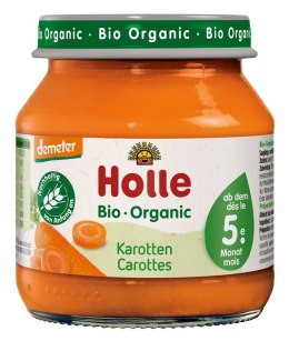 MARCHEW BEZ DODATKU CUKRÓW BEZGLUTENOWA OD 5 MIESIĄCA DEMETER BIO 125 g (SŁOIK) - HOLLE