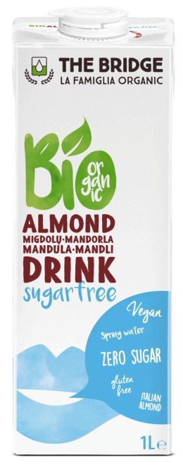 NAPÓJ MIGDAŁOWY 3 % BEZ CUKRU BEZGLUTENOWY BIO 1 L - THE BRIDGE