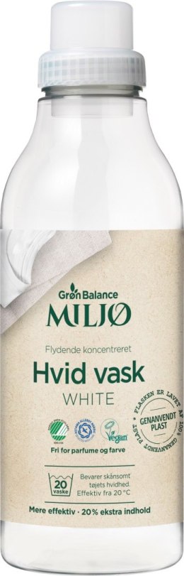 PŁYN DO PRANIA BIAŁYCH UBRAŃ (KONCENTRAT) ECO 900 ml (20 PRAŃ) - GRON BALANCE