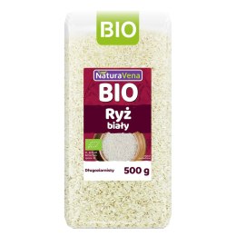 RYŻ BIAŁY DŁUGOZIARNISTY BEZGLUTENOWY BIO 500 g - NATURAVENA