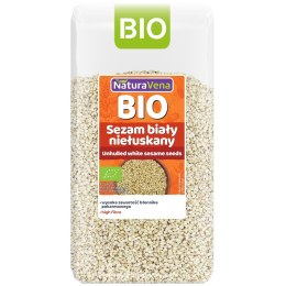 SEZAM BIAŁY NIEŁUSKANY BIO 250 g - NATURAVENA