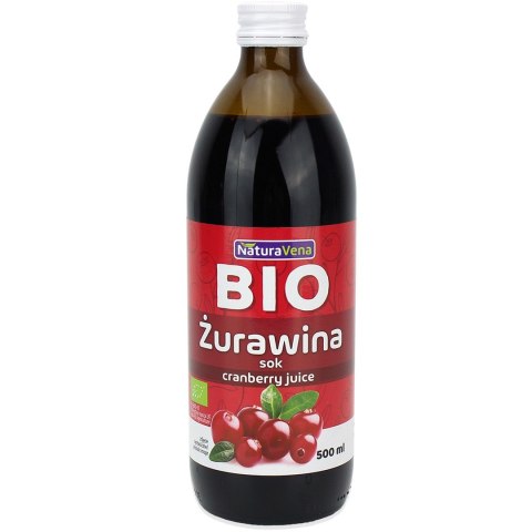 SOK Z ŻURAWINY 100 % BIO 500 ml - NATURAVENA