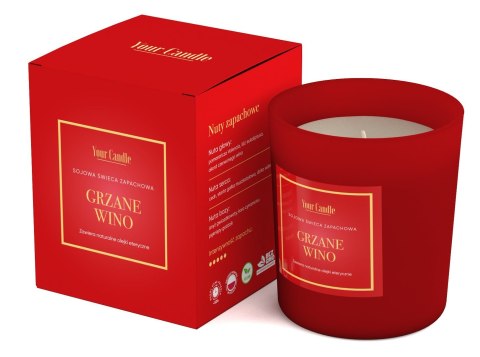 ŚWIECA SOJOWA ZAPACHOWA PREMIUM GRZANE WINO 210 ml - YOUR CANDLE (PRODUKT SEZONOWY)