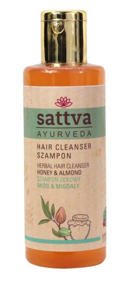 SZAMPON DO WŁOSÓW ZIOŁOWY MIÓD I MIGDAŁY 210 ml - SATTVA
