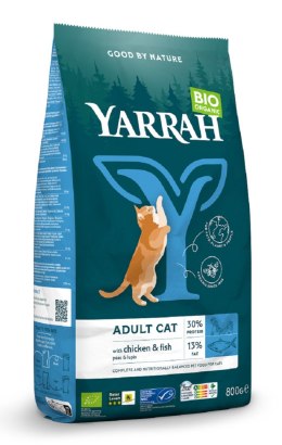 (DLA KOTA DOROSŁEGO) KARMA Z KURCZAKIEM I RYBĄ BIO 800 g - YARRAH