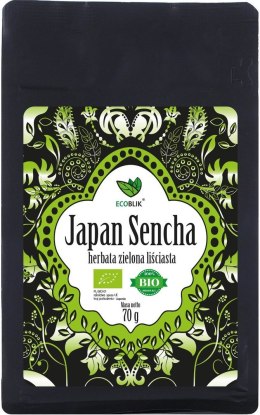 HERBATA ZIELONA LIŚCIASTA SENCHA JAPOŃSKA BIO 70 g - ECOBLIK