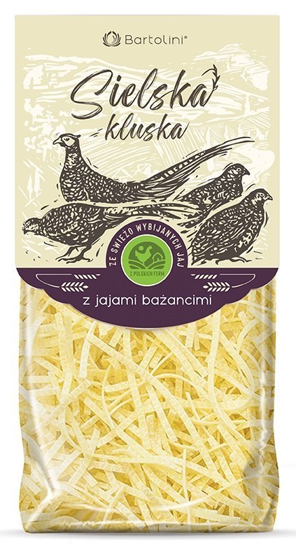 MAKARON BIO KRAJANKA Z JAJAMI BAŻANCIMI 250 g - BARTOLINI (SIELSKA KLUSKA)