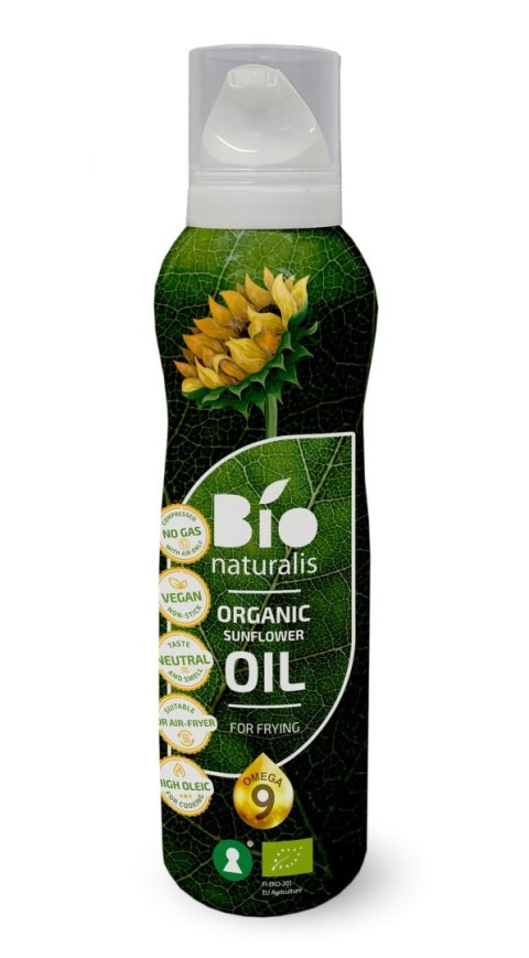 OLEJ SŁONECZNIKOWY (SPRAY) DO GOTOWANIA I SMAŻENIA TŁOCZONY NA ZIMNO BIO 200 ml - EKKO (BIONATURALIS)