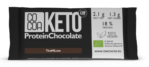 CZEKOLADA PROTEINOWA O SMAKU TIRAMISU KETO BIO 40 g - COCOA