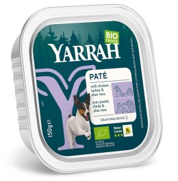 (DLA PSA) PASZTET Z KURCZAKA, WOŁOWINY I INDYKA Z ALOESEM BIO 150 g - YARRAH