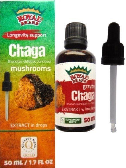 GRZYBY CHAGA EKSTRAKT W KROPLACH 50 ml - ROYAL BRAND