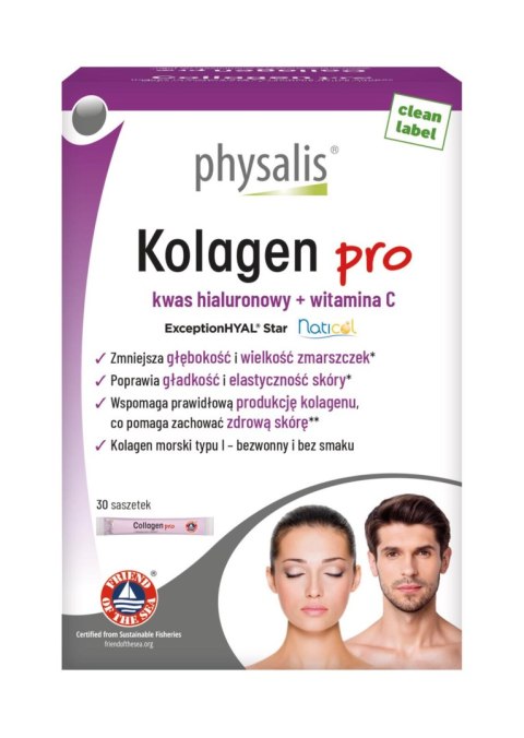 KOLAGEN RYBI + KWAS HIALURONOWY + WITAMINA C 30 SASZETEK - PHYSALIS