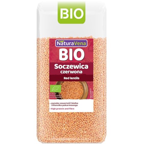 SOCZEWICA CZERWONA BIO 400 g - NATURAVENA