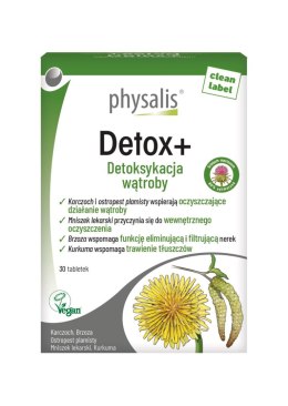 TABLETKI NA DETOKSYKACJĘ WĄTROBY (DETOX+) 30 szt. - PHYSALIS
