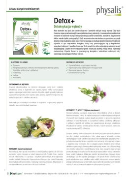 TABLETKI NA DETOKSYKACJĘ WĄTROBY (DETOX+) 30 szt. - PHYSALIS
