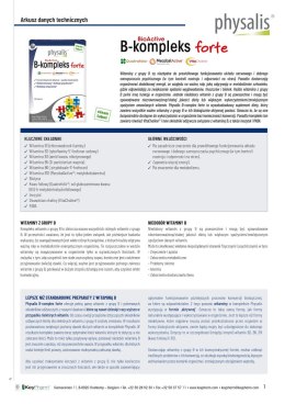 WITAMINA B COMPLEX FORTE 30 TABLETEK - PHYSALIS