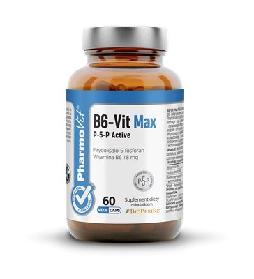 WITAMINA B6-VIT MAX P-5-P ACTIVE (18 mg) BEZGLUTENOWA 60 KAPSUŁEK - PHARMOVIT (CLEAN LABEL)