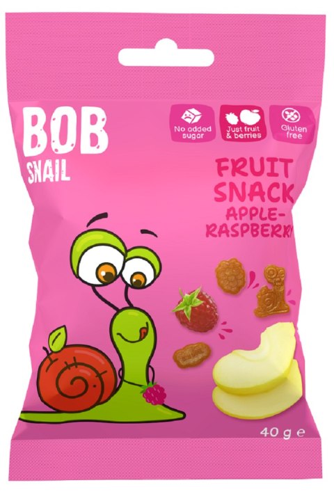 ŻELKI JABŁKO - MALINA BEZ ŻELATYNY BEZGLUTENOWE 40 g - BOB SNAIL