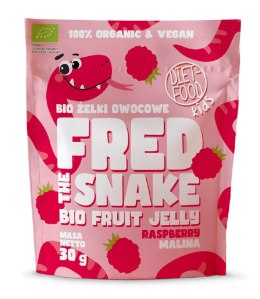 ŻELKI MALINA BEZ ŻELATYNY BIO 30 g - DIET-FOOD (FRED THE SNAKE)