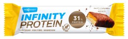 BATON PROTEINOWY Z KARMELEM I ORZESZKAMI ZIEMNYMI W CZEKOLADZIE MLECZNEJ BEZGLUTENOWY 55 g - MAXSPORT
