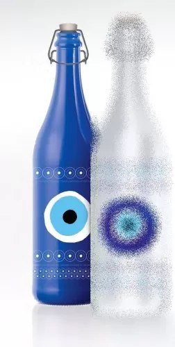 Butelka niebieska 1180ml 