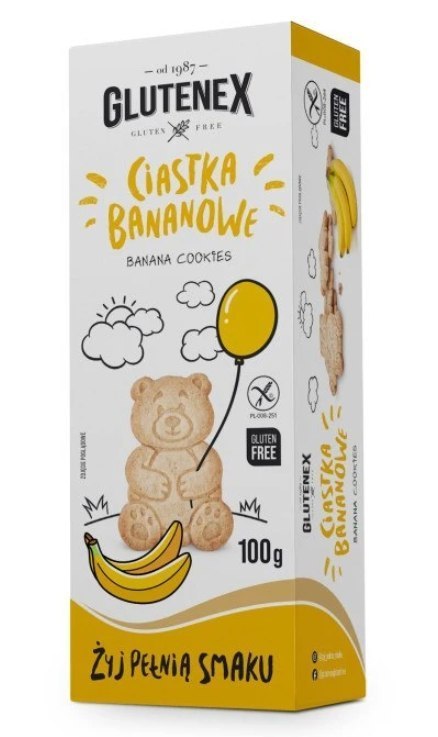 CIASTKA BANANOWE BEZGLUTENOWE 100 g - GLUTENEX
