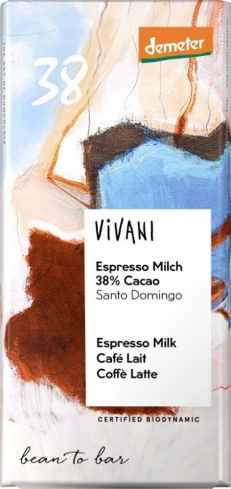 CZEKOLADA MLECZNA ESPRESSO DEMETER BIO 90 g - VIVANI
