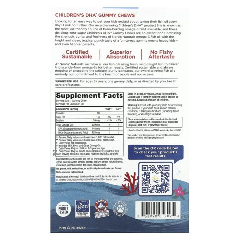 Children's DHA Gummies 600mg (30 żelków)