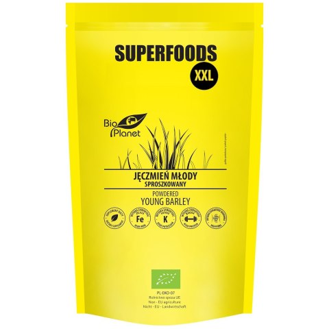 JĘCZMIEŃ MŁODY SPROSZKOWANY BIO 400 g - BIO PLANET SUPERFOODS