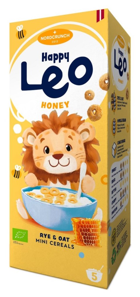 KÓŁKA ZBOŻOWE MIODOWE DLA DZIECI BIO 150 g - NORDCRUNCH (HAPPY LEO)