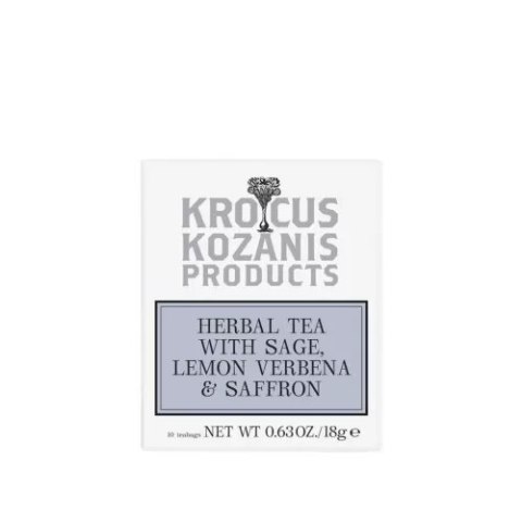 Krocus Kozanis herbata rooibos z szałwią, werbeną i szafranem (10 torebek) 18g