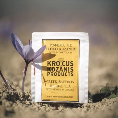 Krocus Kozanis herbata zielona z imbirem, lukrecjąi i szafranem (10 torebek) 18g