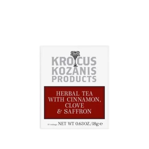 Krocus Kozanis herbata ziołowa z cynamonem, goździkami i szafranem (10 torebek) 18g