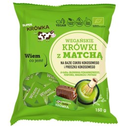 Krówki bezmleczne o smaku matchy wegańskie Super Krówka BIO, 150g