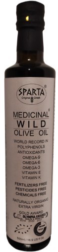 Sparta Medicinal oliwa extra virgin ultra high phenolic „White Label" BIO (NMR: Suma 3083mg/kg , Index D1 2795mg/kg)
